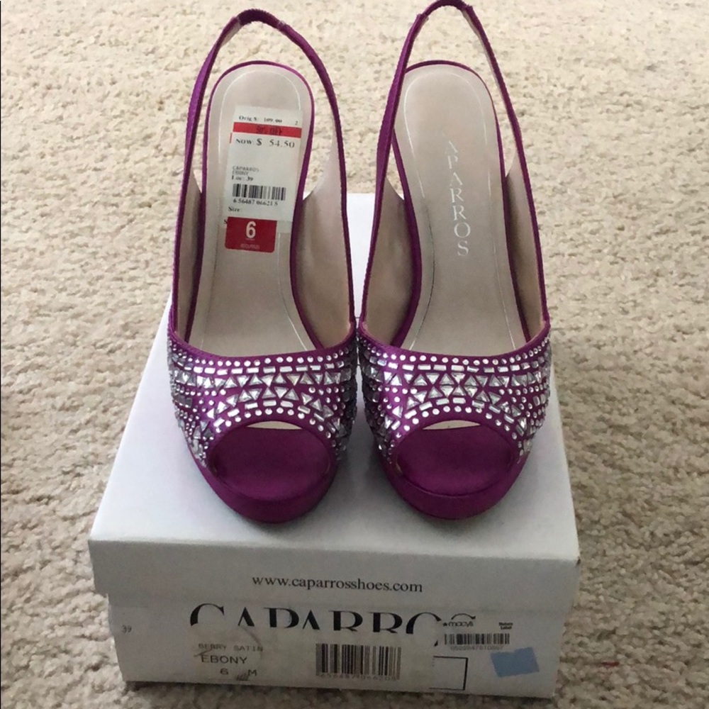 Brand new evening wear purple heels.
